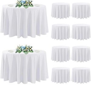 Six round 90" wedding/banquet/party tablecloths NWT